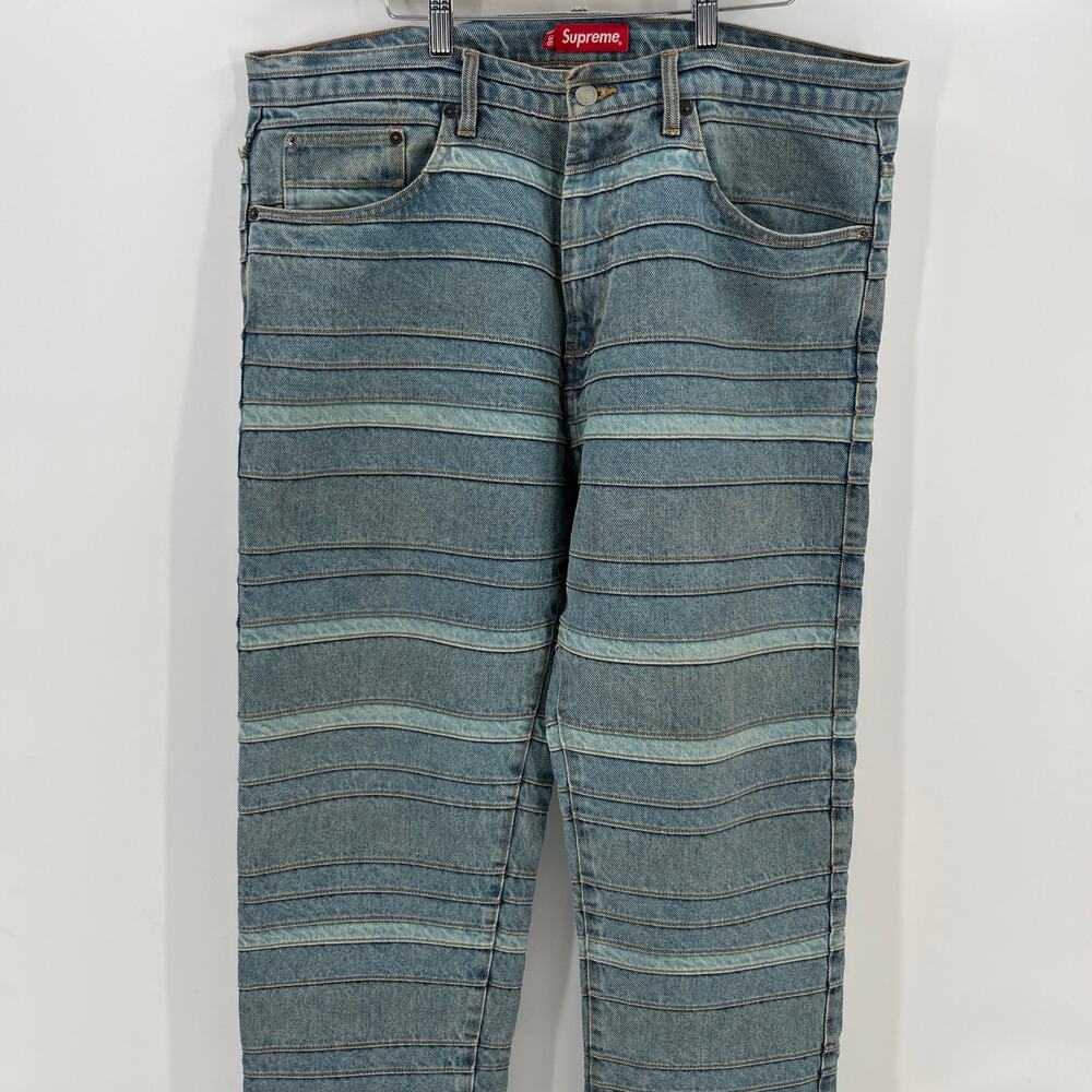FW22 2022 Supreme NYC Layered Jean in Washed Blue Size 36